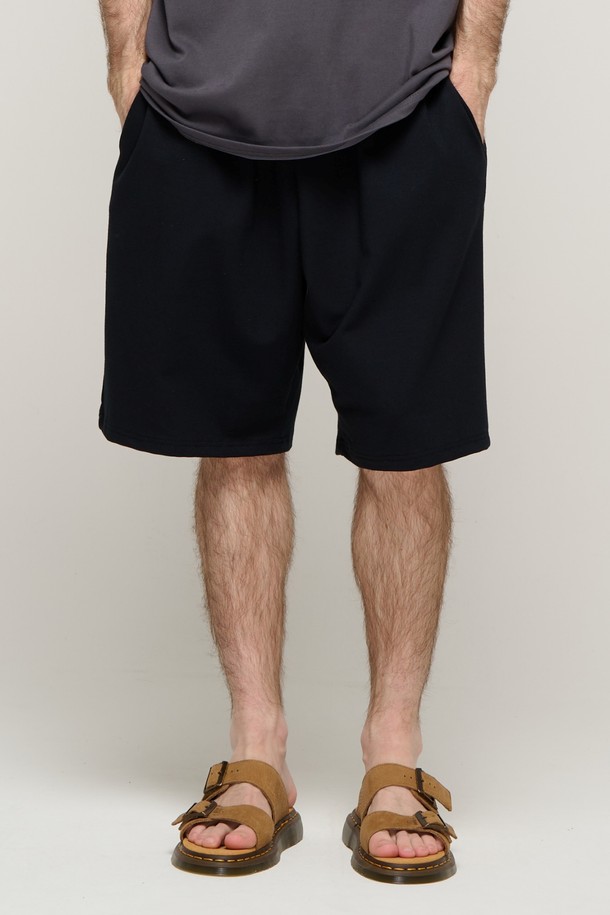 CARGOBROS - 하프팬츠 - CB COZY COOL AIR SWEAT SHORTS (BLACK)