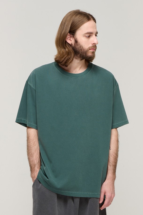 CARGOBROS - 반팔티셔츠 - CB PIGMENT OVERSIZED STANDARD SHORT SLEEVE (GREEN)