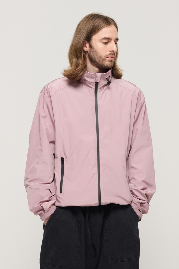 CARGOBROS - 블루종/점퍼 - WATERPROOF ZIPPER POINT WIND BREAKER (PINK)