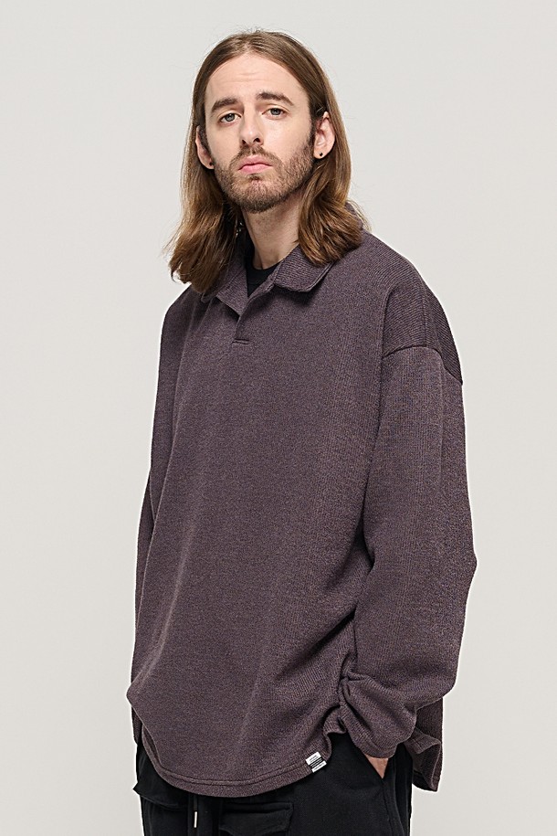 CARGOBROS - 스웨터 - CB COLLAR OVER KNIT (BROWN)