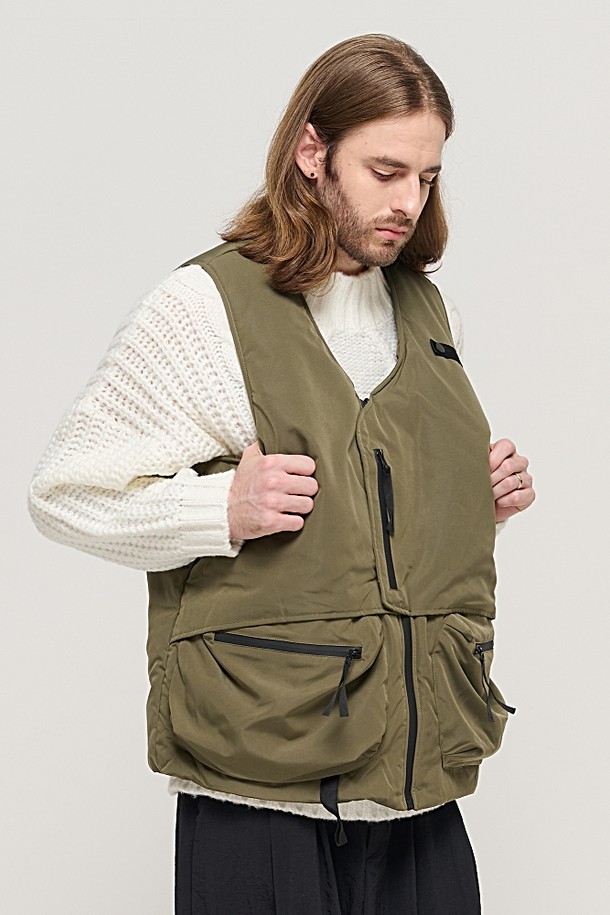 CARGOBROS - 베스트 - CB QUILTING MUTI POCKET PADDING VEST (KHAKI)