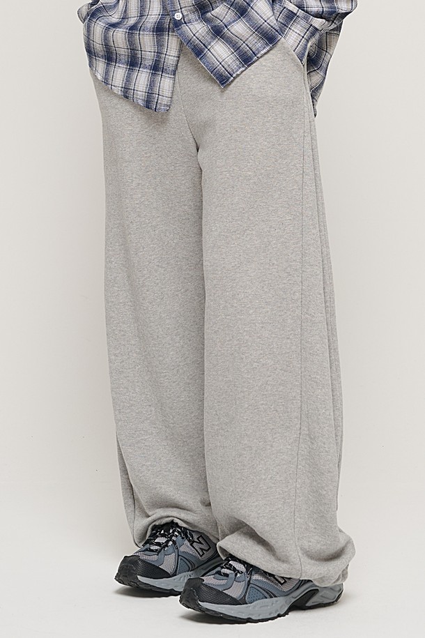 CARGOBROS - 캐주얼팬츠 - SIDE PINTUCK STANDARD SEMI-WIDE STRING PANTS (GRAY)