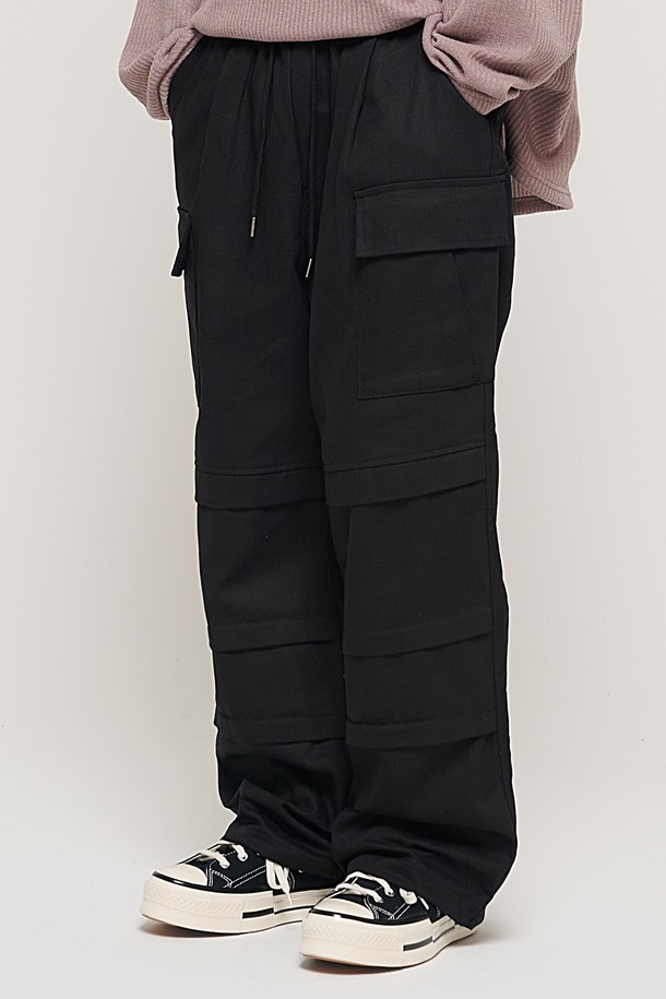 CARGOBROS - 캐주얼팬츠 - PARACHUTE CRACK CARGO WORK PANTS (BLACK)