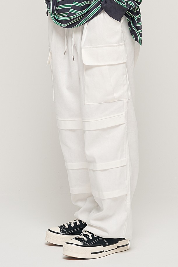 CARGOBROS - 캐주얼팬츠 - PARACHUTE CRACK CARGO WORK PANTS (IVORY)