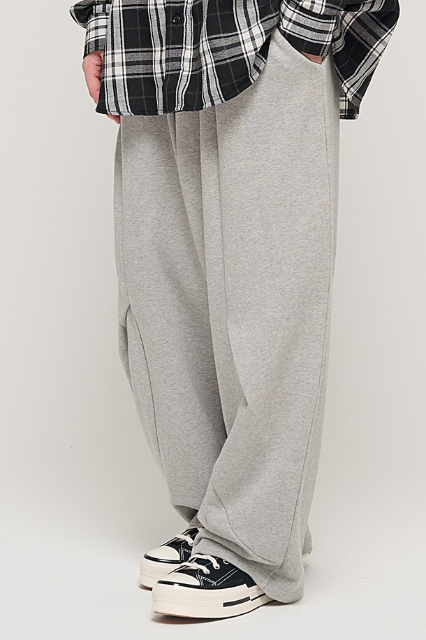 CARGOBROS - 캐주얼팬츠 - SIDE INCISION WIDE BALLOON PANTS (GRAY)