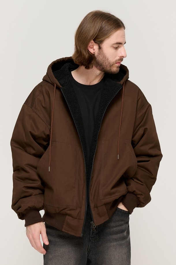 CARGOBROS - 블루종/점퍼 - WOOL OVER HOOD JUMPER (BROWN)