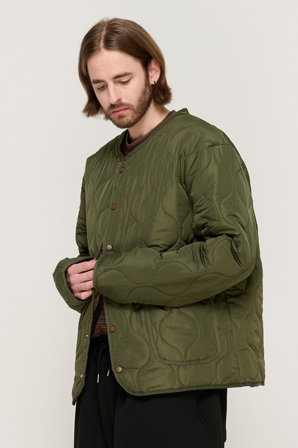 CARGOBROS - 블루종/점퍼 - WARM-UP BASIC QUILTING JACKET (KHAKI)