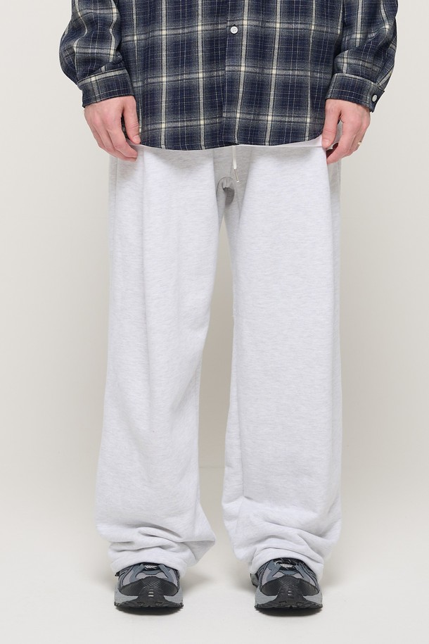 CARGOBROS - 캐주얼팬츠 - PIN TUCK WIDE BAND STRING PANTS (LIGHT GARY)