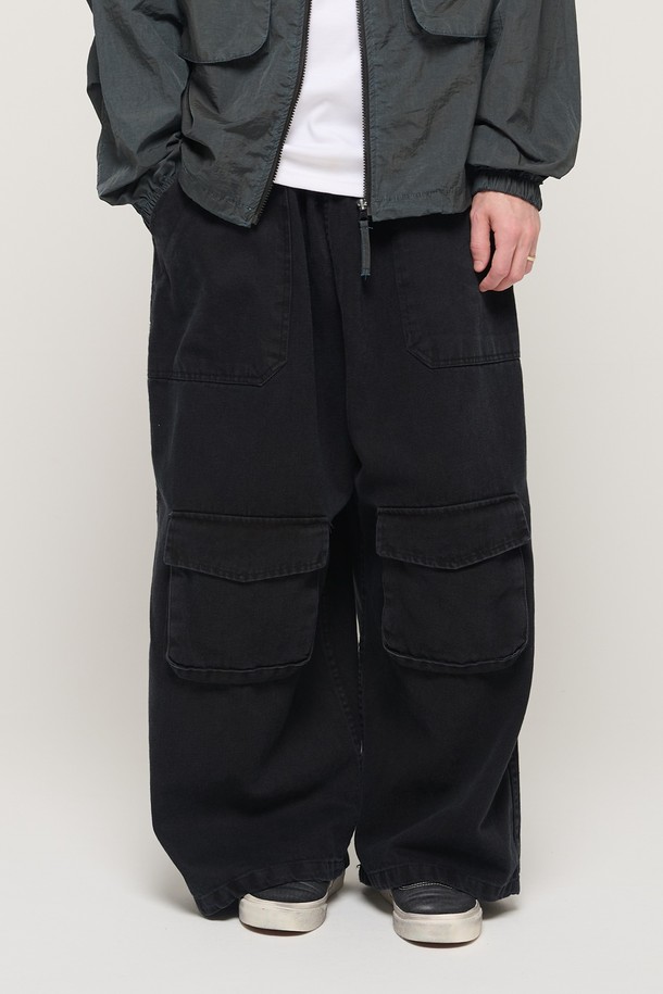 CARGOBROS - 캐주얼팬츠 - CB PIGMENT POCKET WORK PANTS (BLACK)