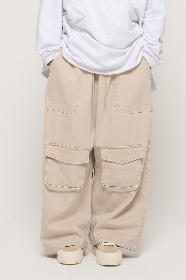 CARGOBROS - 캐주얼팬츠 - CB PIGMENT POCKET WORK PANTS (BEIGE)