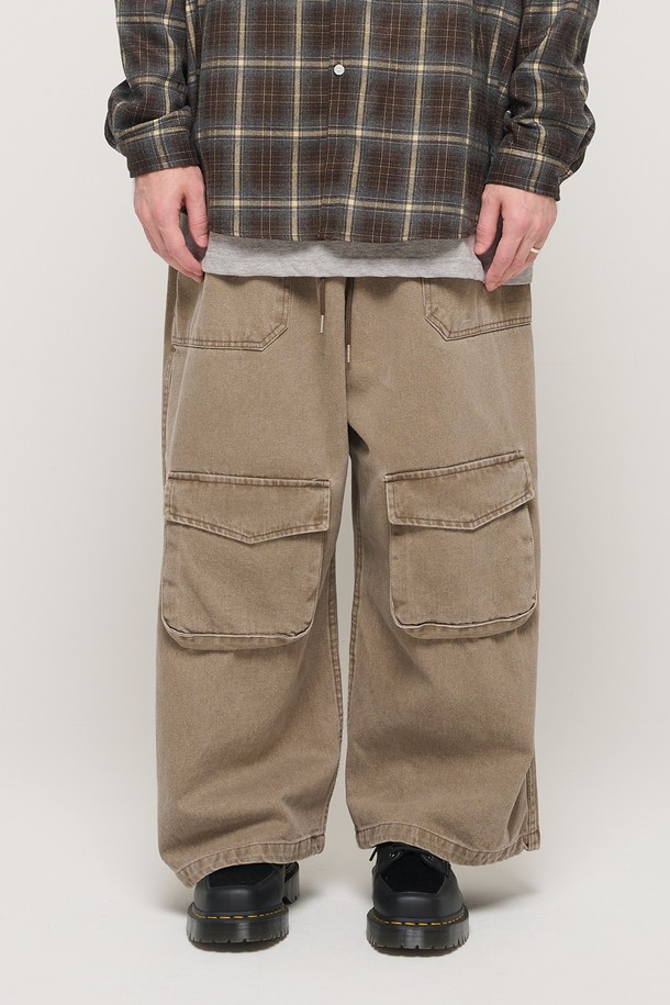 CARGOBROS - 캐주얼팬츠 - CB PIGMENT POCKET WORK PANTS (BROWN)