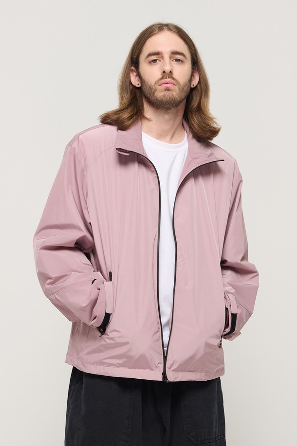 CARGOBROS - 블루종/점퍼 - WATERPROOF ZIPPER POINT WIND BREAKER (PINK)