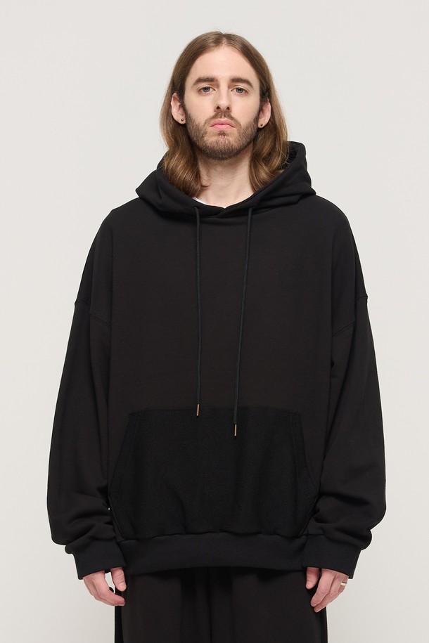 CARGOBROS - 후디 - Y2K STYLE BASIC OVERSIZED HOODIE T-SHIRT (BLACK)