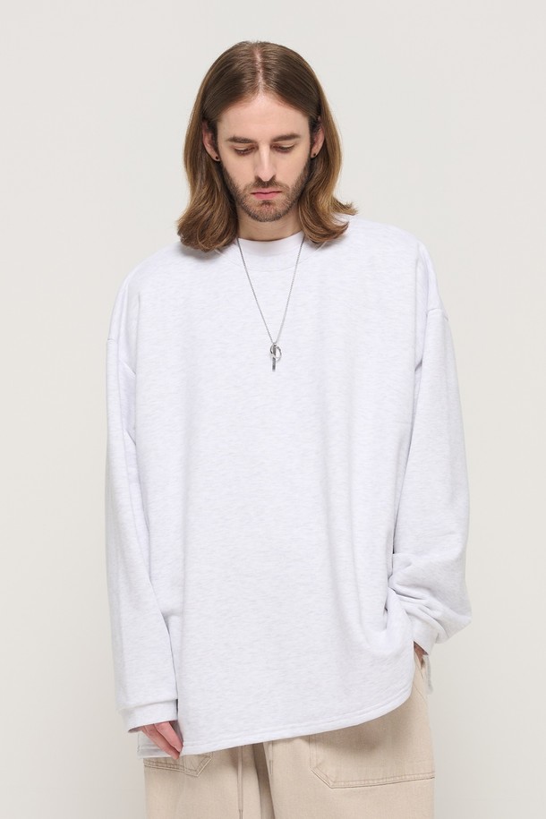 CARGOBROS - 스웨트셔츠 - COMFORT TRAINING LONG SLEEVE OVERSIZED BOX SWEATSHIRT (LIGHT GARY)