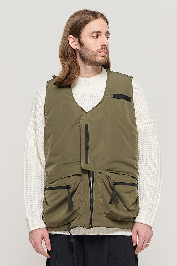 CARGOBROS - 베스트 - CB QUILTING MUTI POCKET PADDING VEST (KHAKI)