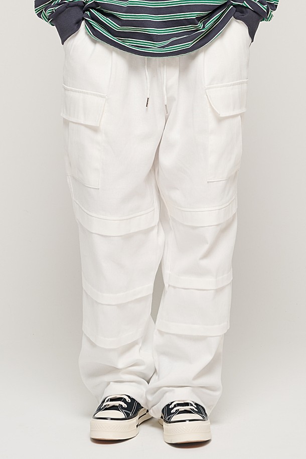 CARGOBROS - 캐주얼팬츠 - PARACHUTE CRACK CARGO WORK PANTS (IVORY)