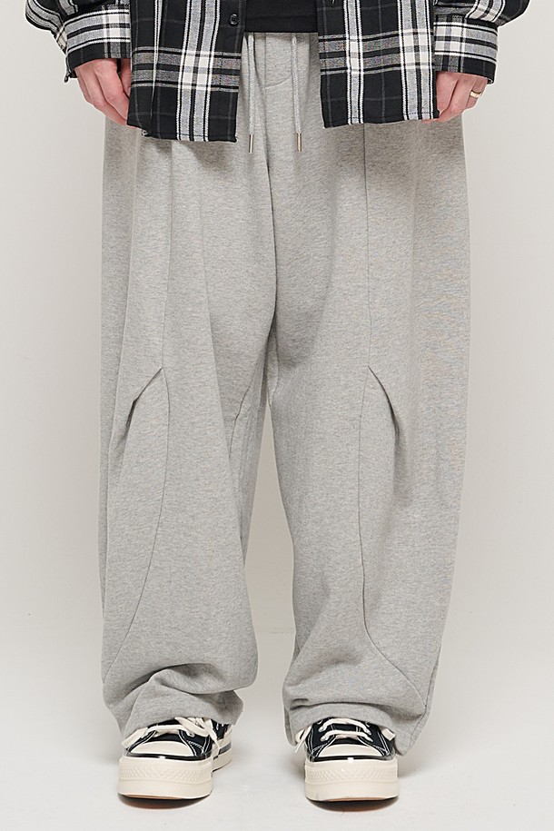 CARGOBROS - 캐주얼팬츠 - SIDE INCISION WIDE BALLOON PANTS (GRAY)