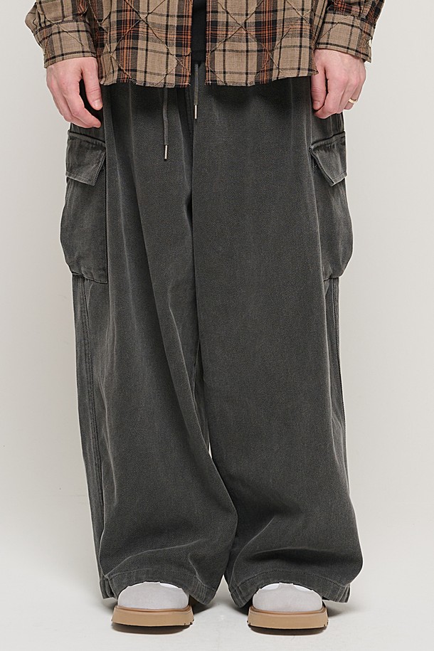 CARGOBROS - 캐주얼팬츠 - CB GAMENT BANDING BALLOON CARGO PANTS (CHARCHOL)