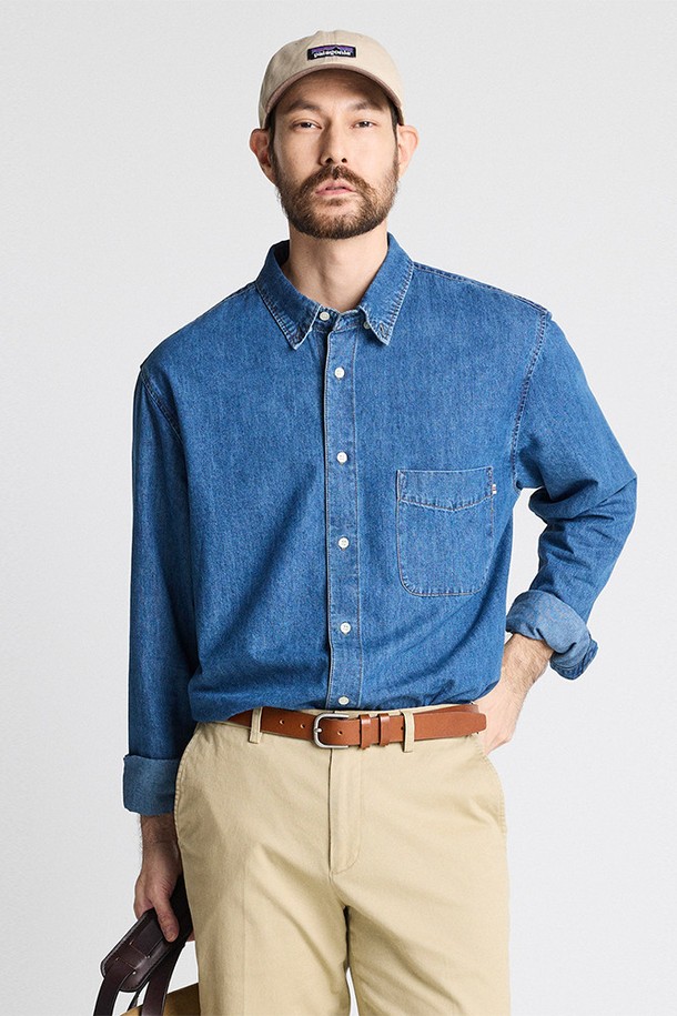 STCO - 긴팔셔츠 - Comfort Denim Shirts_인디고 (Easy Fit)