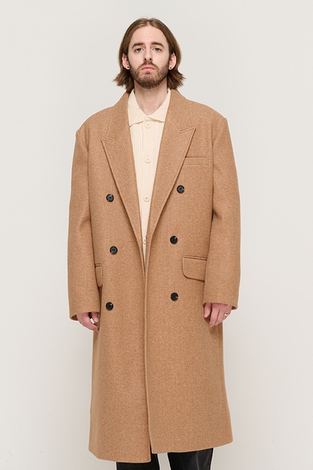 CARGOBROS - 코트 - SEMI OVER MAXI DOUBLE LONG COAT (CAMEL)