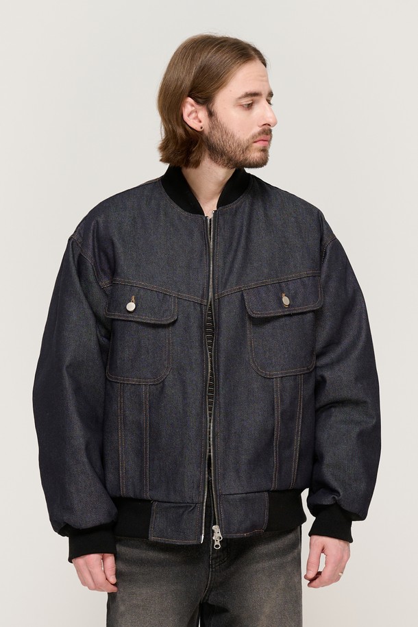 CARGOBROS - 블루종/점퍼 - NON-FACE DENIM BLOUSON WORK JUMPER (BLUE)