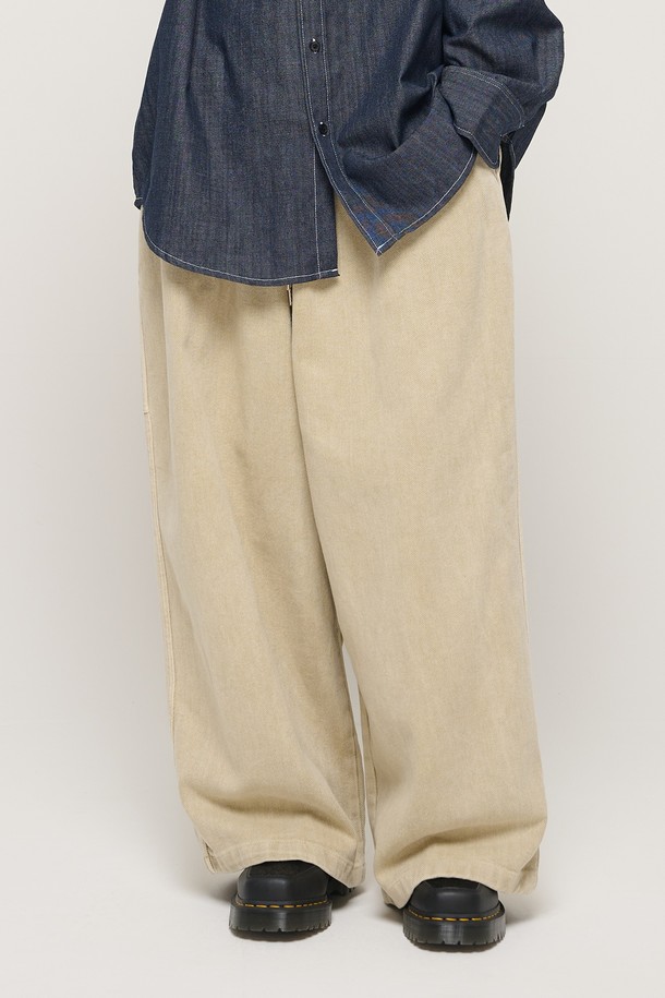 CARGOBROS - 캐주얼팬츠 - CB PIGMENT MULTI POCKET BANDING PANTS (BEIGE)