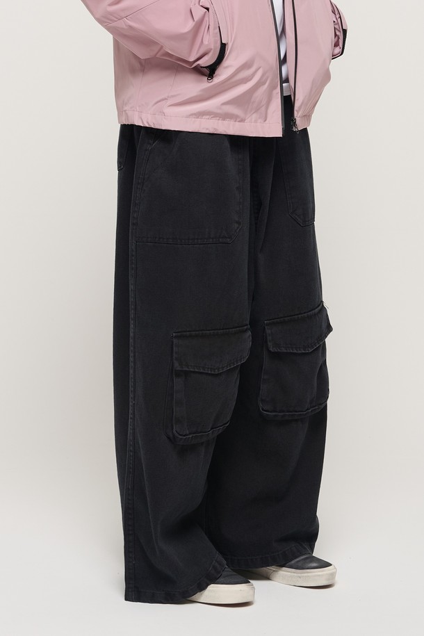 CARGOBROS - 캐주얼팬츠 - CB PIGMENT POCKET WORK PANTS (BLACK)