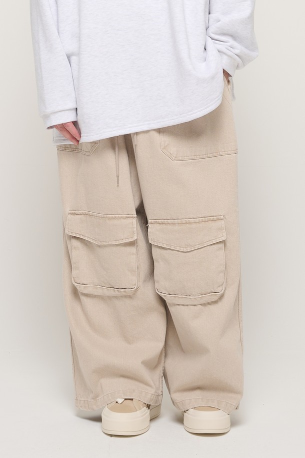 CARGOBROS - 캐주얼팬츠 - CB PIGMENT POCKET WORK PANTS (BEIGE)