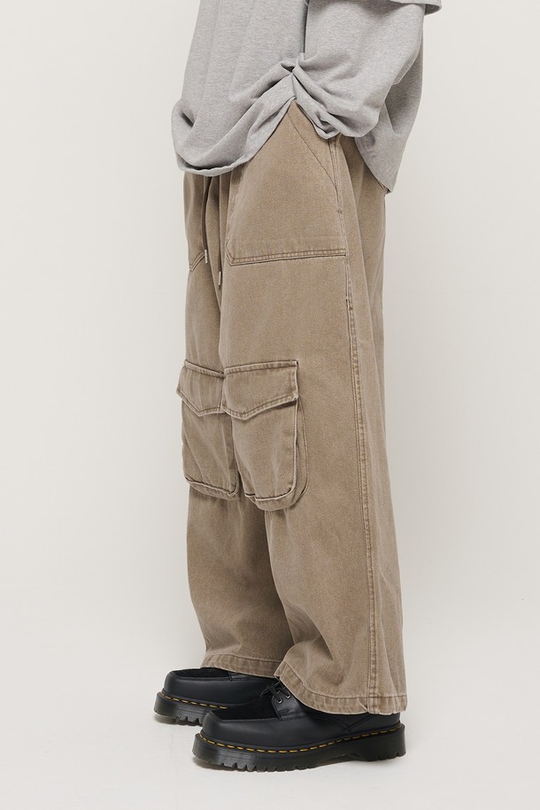 CARGOBROS - 캐주얼팬츠 - CB PIGMENT POCKET WORK PANTS (BROWN)