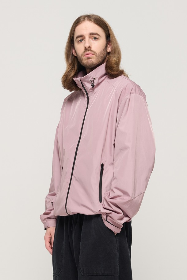 CARGOBROS - 블루종/점퍼 - WATERPROOF ZIPPER POINT WIND BREAKER (PINK)