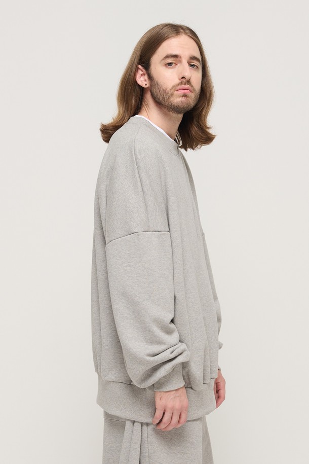 CARGOBROS - 스웨트셔츠 - ROUND NECK POINT RAGLAN TERRY SWEATSHIRT (GRAY)