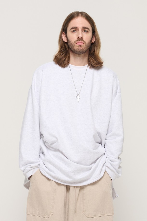 CARGOBROS - 스웨트셔츠 - COMFORT TRAINING LONG SLEEVE OVERSIZED BOX SWEATSHIRT (LIGHT GARY)