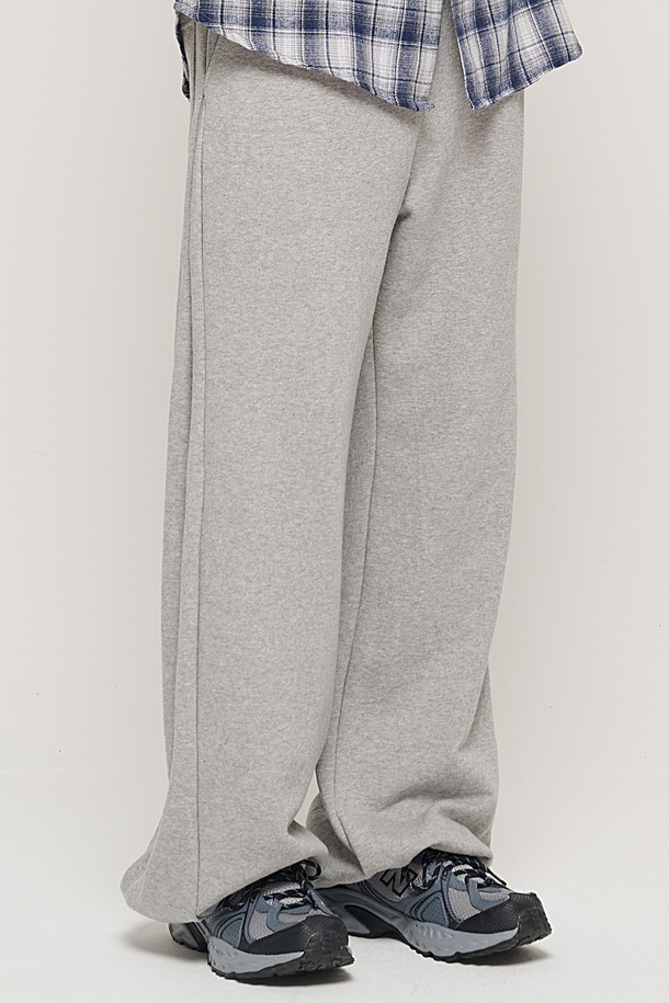 CARGOBROS - 캐주얼팬츠 - SIDE PINTUCK STANDARD SEMI-WIDE STRING PANTS (GRAY)