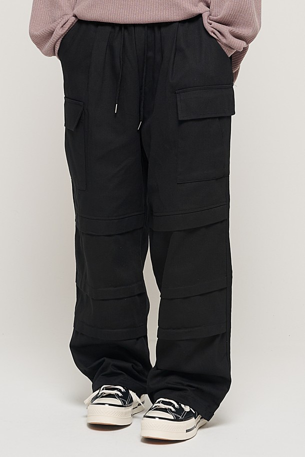 CARGOBROS - 캐주얼팬츠 - PARACHUTE CRACK CARGO WORK PANTS (BLACK)