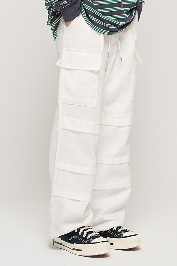 CARGOBROS - 캐주얼팬츠 - PARACHUTE CRACK CARGO WORK PANTS (IVORY)