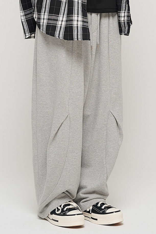 CARGOBROS - 캐주얼팬츠 - SIDE INCISION WIDE BALLOON PANTS (GRAY)