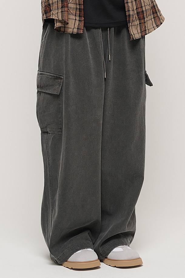 CARGOBROS - 캐주얼팬츠 - CB GAMENT BANDING BALLOON CARGO PANTS (CHARCHOL)