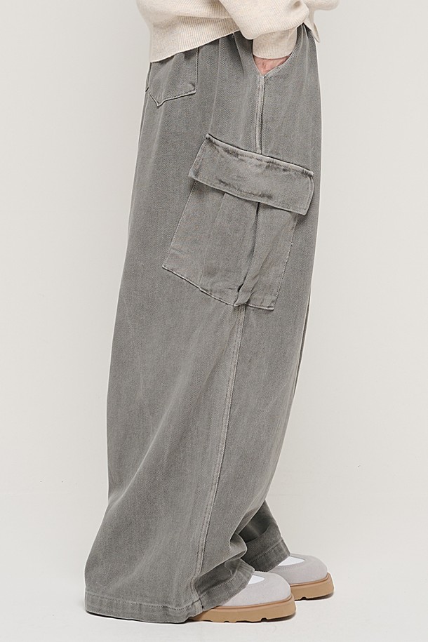 CARGOBROS - 캐주얼팬츠 - CB GAMENT BANDING BALLOON CARGO PANTS (GRAY)