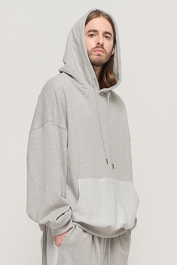 CARGOBROS - 후디 - Y2K STYLE BASIC OVERSIZED HOODIE T-SHIRT (GRAY)