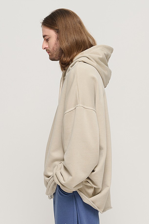 CARGOBROS - 후디 - PIGMENT WASHED OVER HOOD (BEIGE)