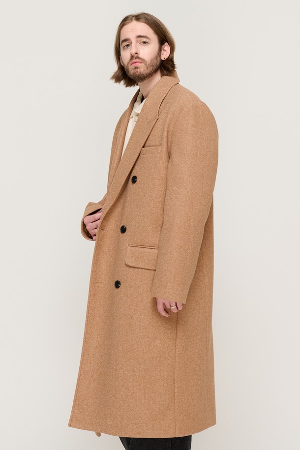 CARGOBROS - 코트 - SEMI OVER MAXI DOUBLE LONG COAT (CAMEL)