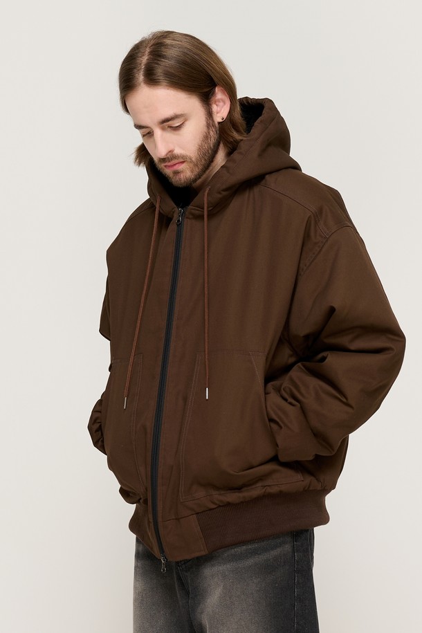 CARGOBROS - 블루종/점퍼 - WOOL OVER HOOD JUMPER (BROWN)