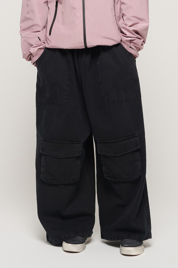 CARGOBROS - 캐주얼팬츠 - CB PIGMENT POCKET WORK PANTS (BLACK)