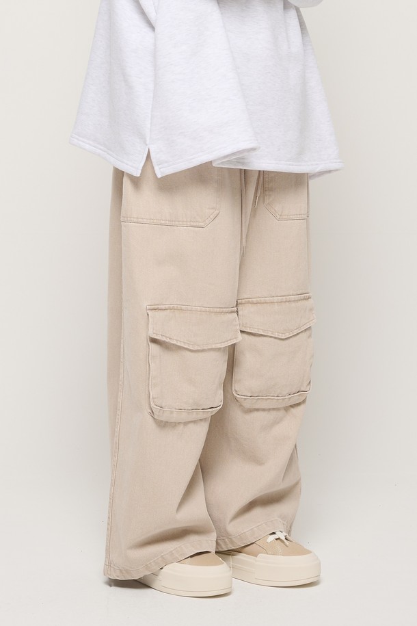 CARGOBROS - 캐주얼팬츠 - CB PIGMENT POCKET WORK PANTS (BEIGE)