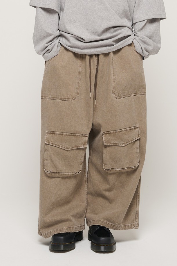 CARGOBROS - 캐주얼팬츠 - CB PIGMENT POCKET WORK PANTS (BROWN)