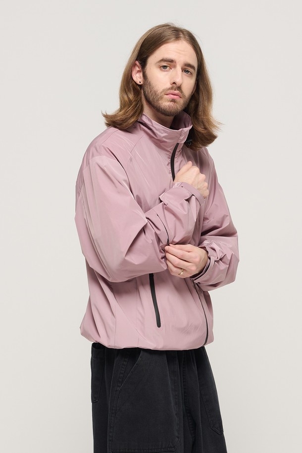 CARGOBROS - 블루종/점퍼 - WATERPROOF ZIPPER POINT WIND BREAKER (PINK)