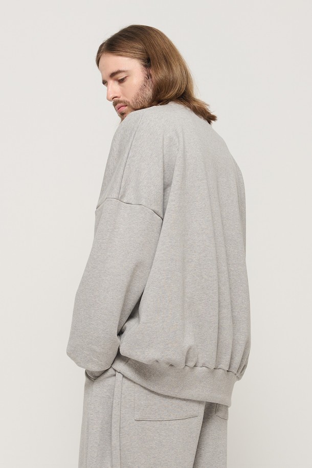 CARGOBROS - 스웨트셔츠 - ROUND NECK POINT RAGLAN TERRY SWEATSHIRT (GRAY)