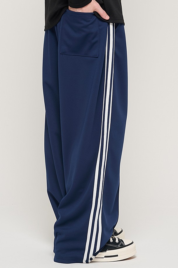 CARGOBROS - 캐주얼팬츠 - SIDE LINE TRACK TRAINING PANTS (NAVY)