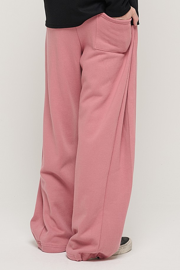 CARGOBROS - 캐주얼팬츠 - SIDE PINTUCK STANDARD SEMI-WIDE STRING PANTS (PINK)