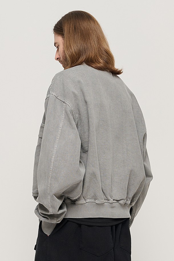 CARGOBROS - 블루종/점퍼 - VINTAGE PIGMENT POCKET POINT WORK JACKET (GRAY)